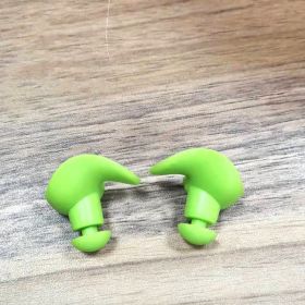 Swimming Silicone Spiral Ear Plugs (Color: green)